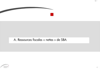 38
Doc. 1
A. Ressources fiscales « nettes » de SBA
 