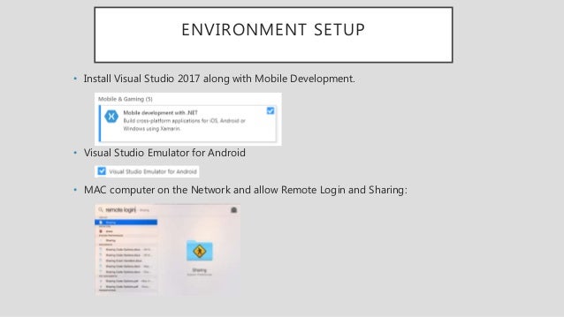 os x visual studio 2017 android emulator