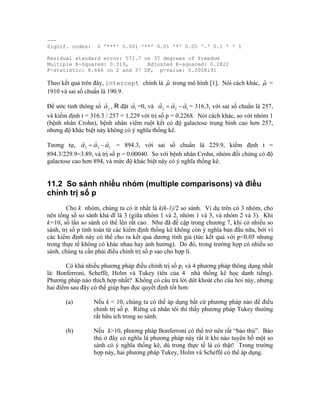 Suy diễn thống kê và ngôn ngữ R (4): Phân tích phương sai (ANOVA) | PDF