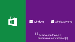 Removendo fricção e
barreiras na monetização
 