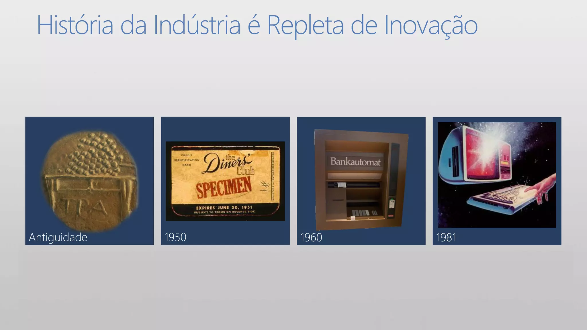 História da Indústria é Repleta de Inovação




Antiguidade   1950        1960         1981
 
