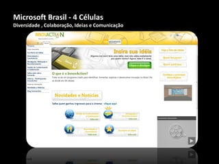 Microsoft Brasil - 4 Células
        Diversidade , Colaboração, Ideias e Comunicação




Fonte: Microsoft Brasil
                                                          50
 