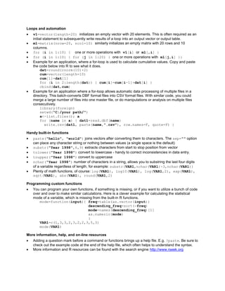 R Cheat Sheet – Data Management | PDF