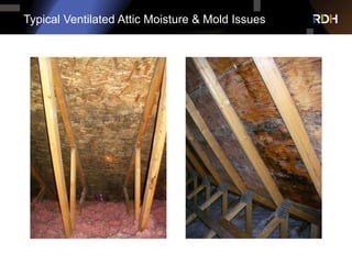 Typical Ventilated Attic Moisture & Mold Issues
 