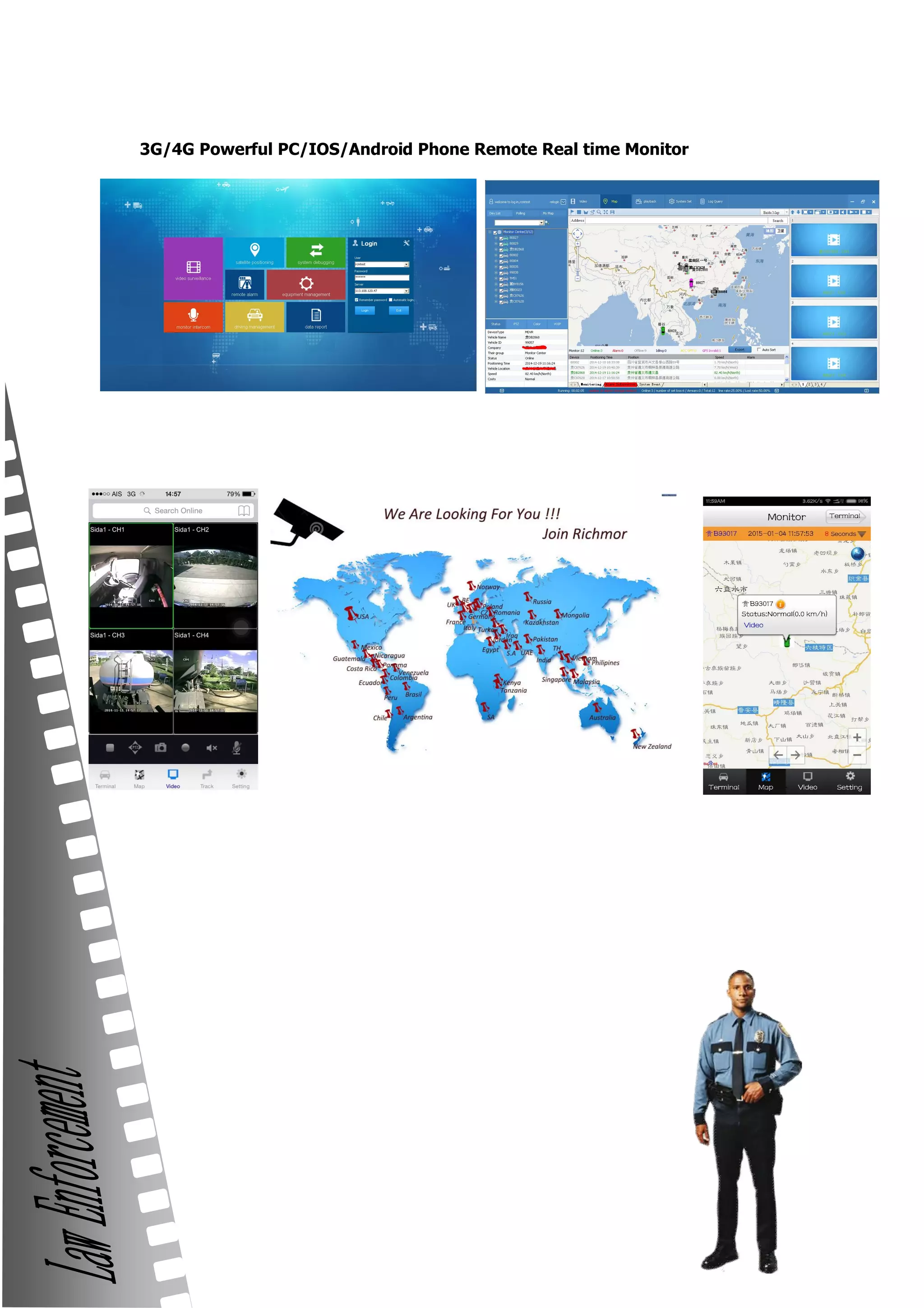 3G/4G Powerful PC/IOS/Android Phone Remote Real time Monitor
 