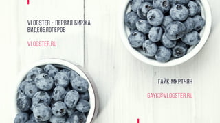 Рекламные интеграции в видеоблоги [Гайк Мкртчян, Vlogster.ru]