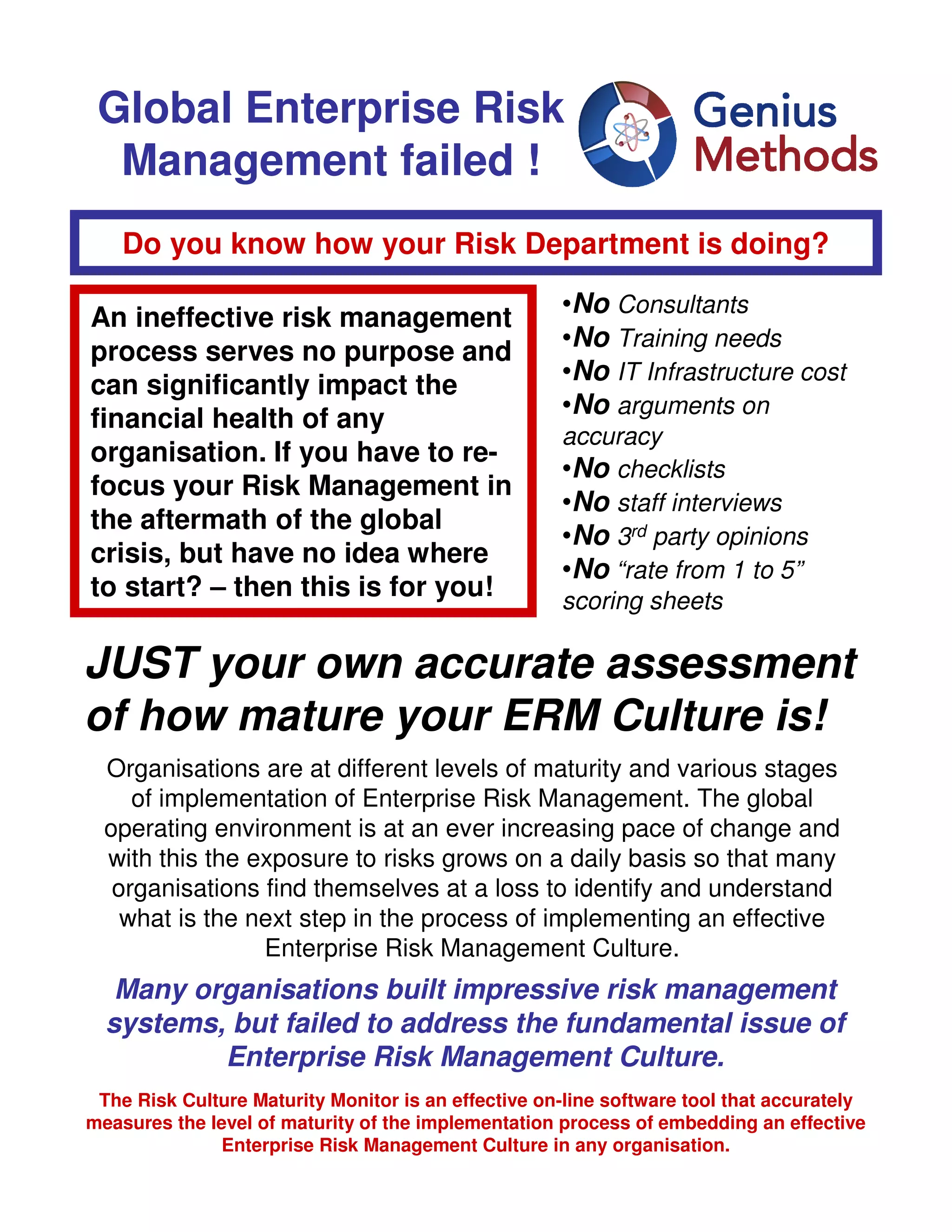 Risk Culture Maturity Monitor Brochure | PDF