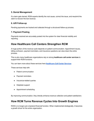 RCM Services A Complete Guide to Improving Healthcare Revenue Cycle ...