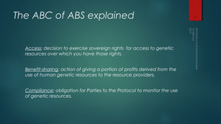 Using Abc Protocols Access & benefit sharing | PPT