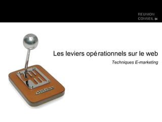 Les leviers opérationnels sur le web Techniques E-marketing 
