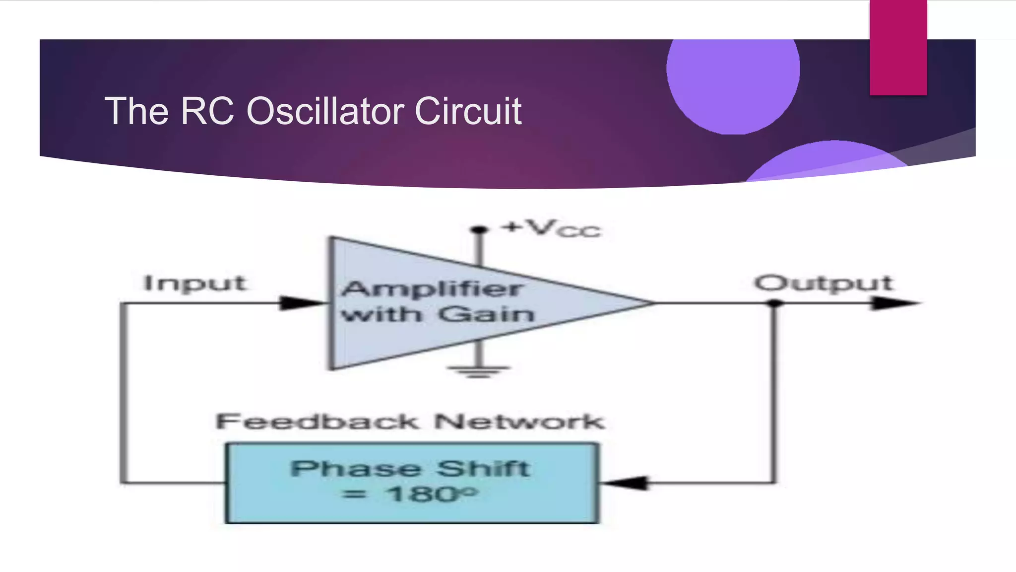 The RC Oscillator Circuit