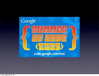 Friday, September 23, 2011
 