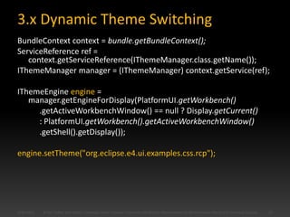 CSS Styling for Eclipse RCP 3.x and 4.x | PPTX