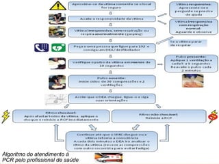 Algoritmo do atendimento à
PCR pelo profissional de saúde

 