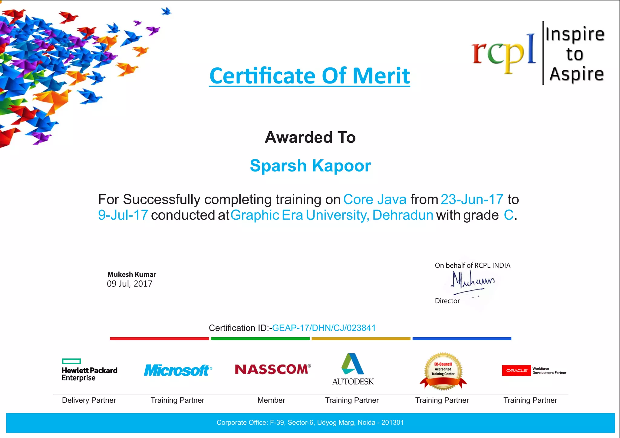 RCPL CORE JAVA CERTIFICATE | PPT