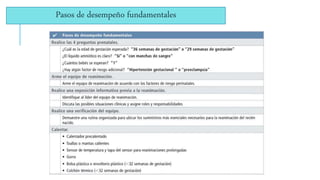 Pasos de desempeño fundamentales
 
