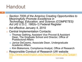 National Science Foundation Responsible Conduct of Research (RCR) | PPTX