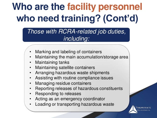 An Expert's Guide To RCRA Training