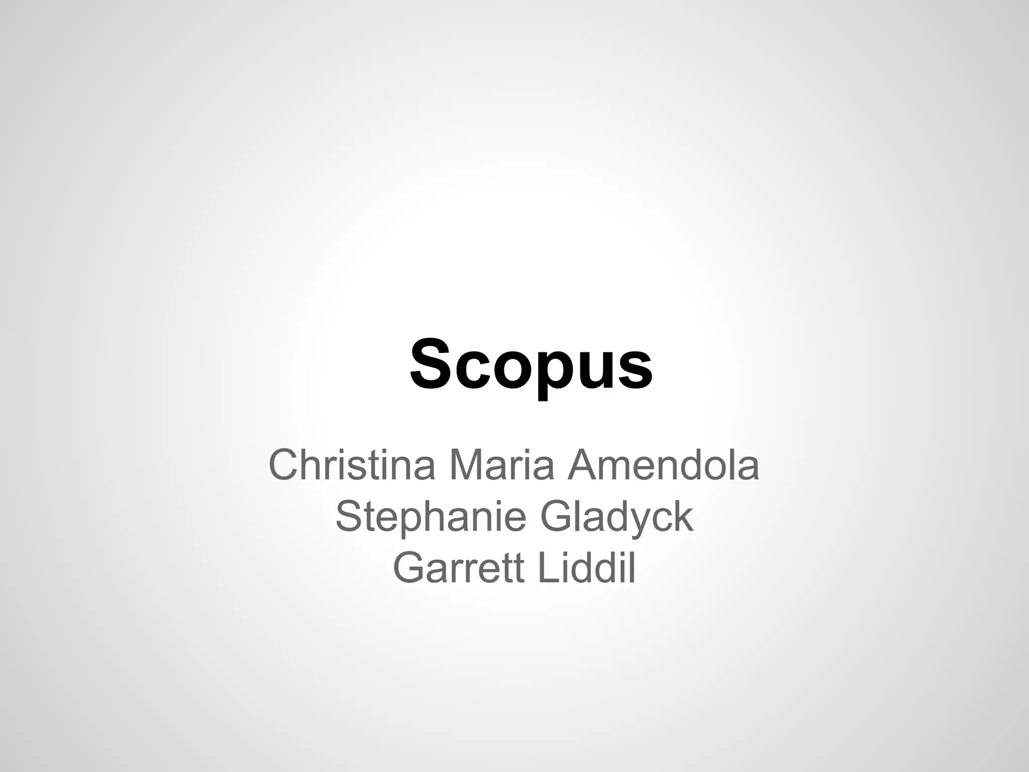 Scopus Overview | PPT