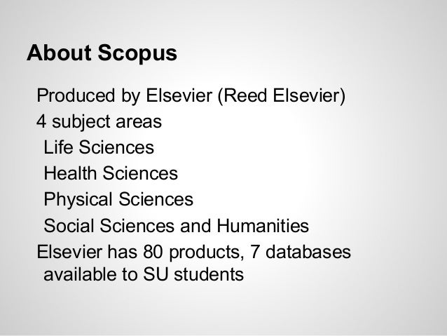 Scopus Overview