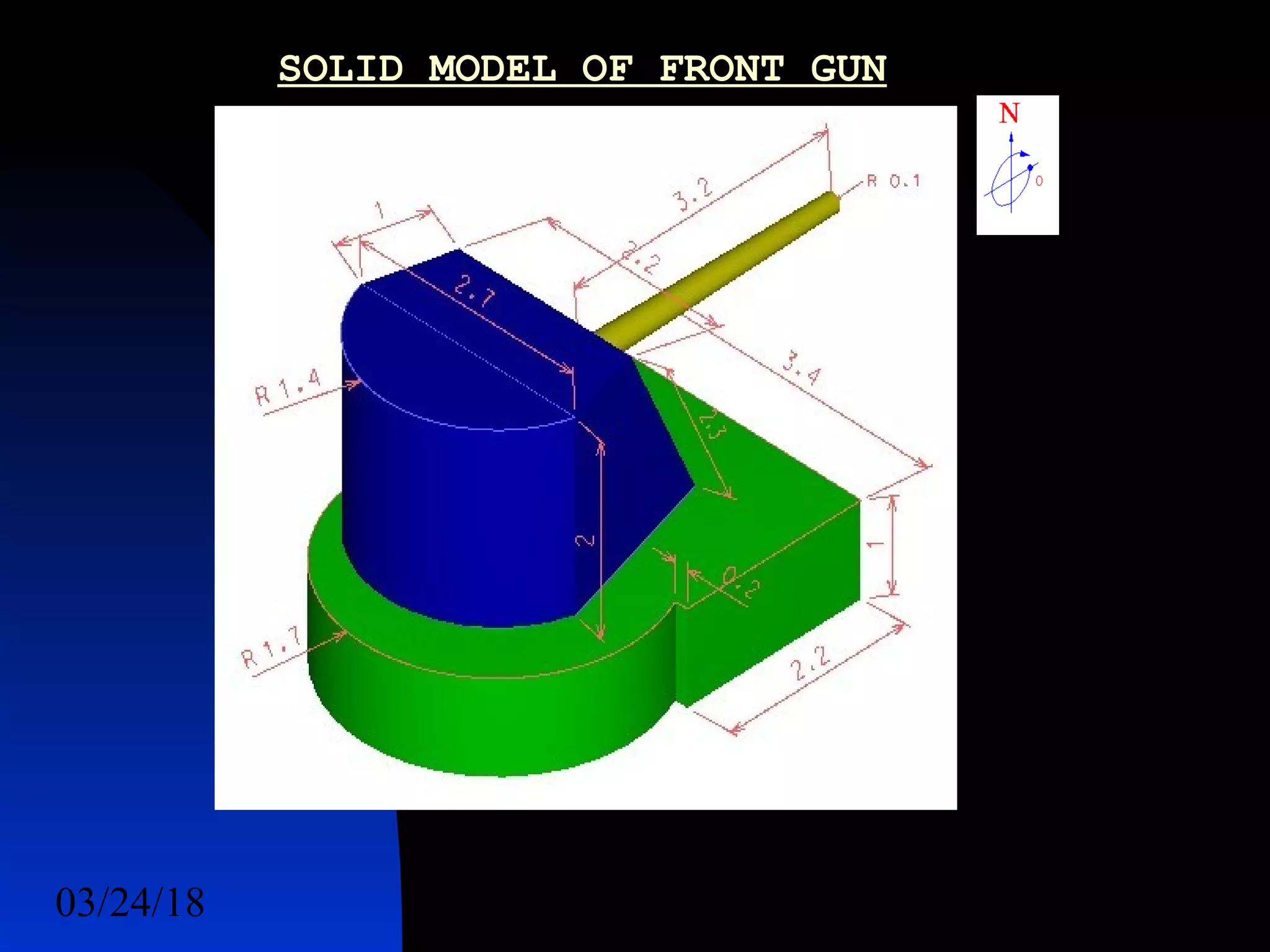 03/24/18 49
SOLID MODEL OF FRONT GUN
 
