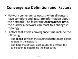 Convergence Time Routing network design and administration | PPTX