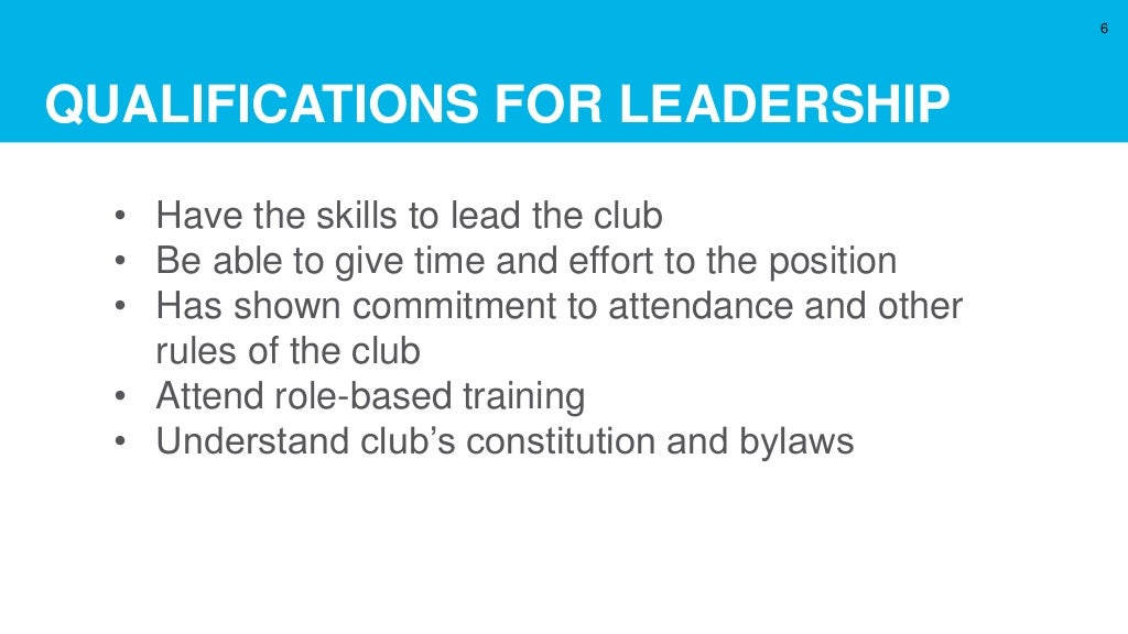 Roles of Rotary club leaders