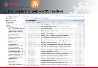 Listening to the web – RSS readers 