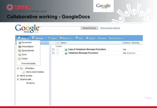 Collaborative working - GoogleDocs Visit 