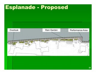 23
Esplanade - Proposed
Overlook Rain Garden Performance Area
 