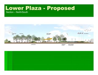 Lower Plaza - Proposed
Section – North/South
 