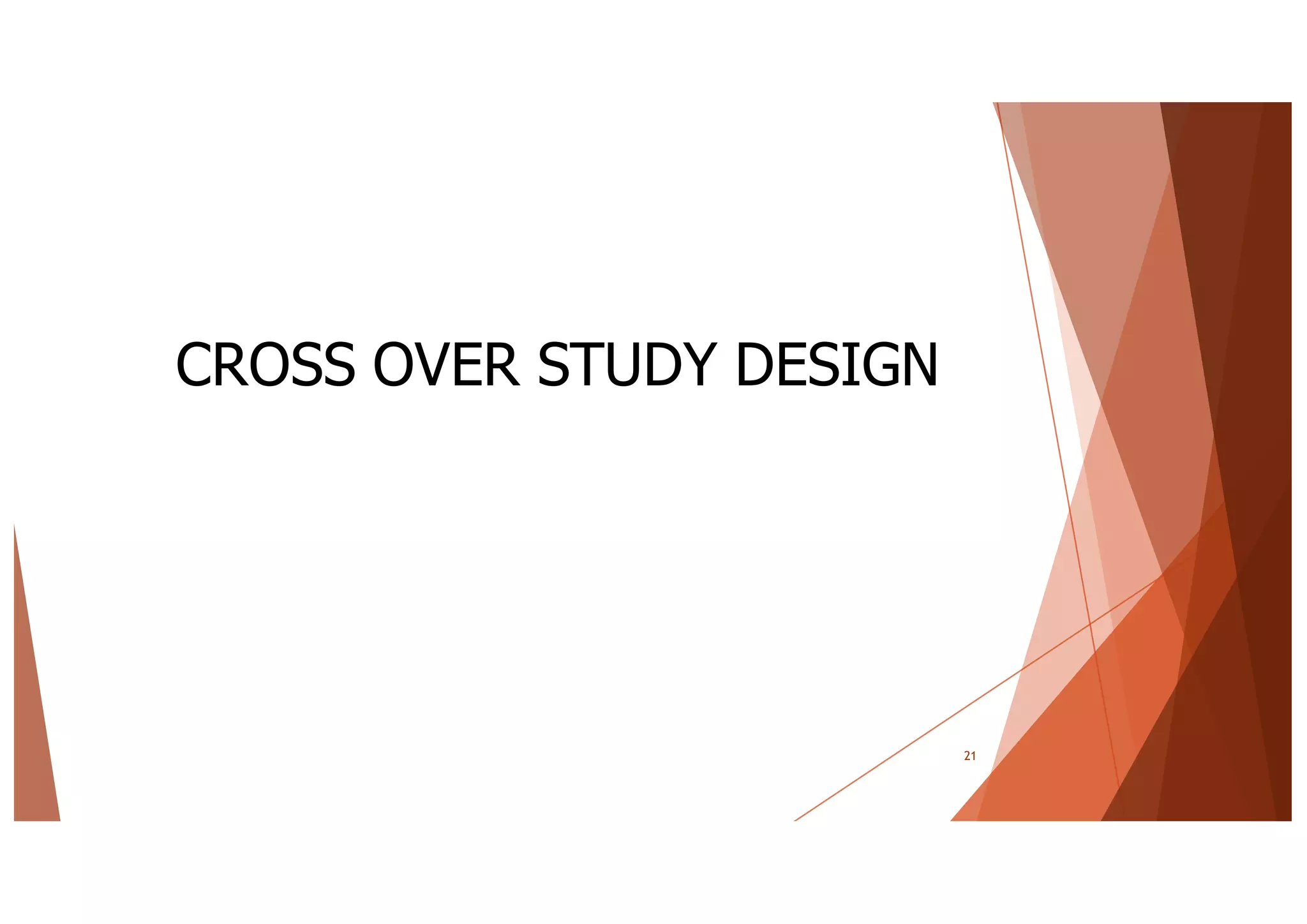 CROSS OVER STUDY DESIGN
21
 