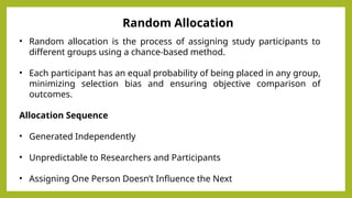 randoized control trial,allocation concealment,random allocation ...