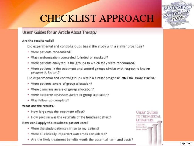 Randomized Controlled Trials Randomized Controlled Trials