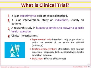 Comprehensive Guide to Clinical Trial and Quasi Experimental Study ...