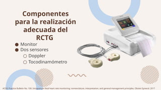 R Ctg registrocardiotocografico, monitoreo fetal | PPTX