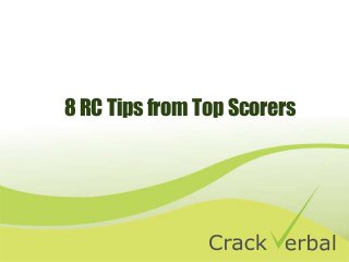 8 RC Tips from Top Scorers

 