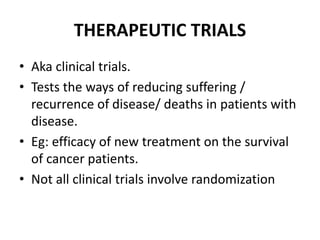 Introduction to Randomized control trial | PPTX | Medical Health