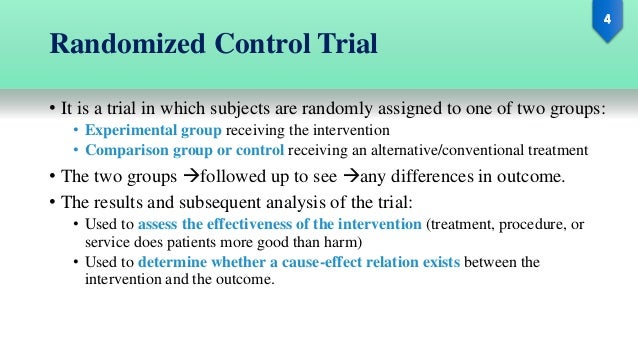 Randomized control trial
