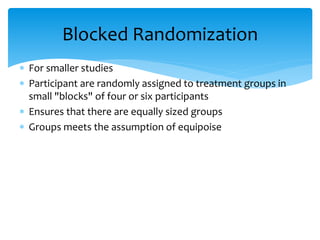 Between Group Block Rnadomization Randomized Controlled Trials (RCTs) | PPTX