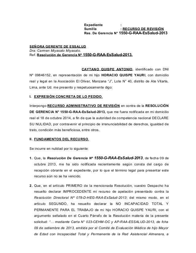 Rcurso de revisión administrativo