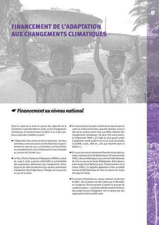 Rapport d'étude sur les impacts des changements climatiques et avancées ...