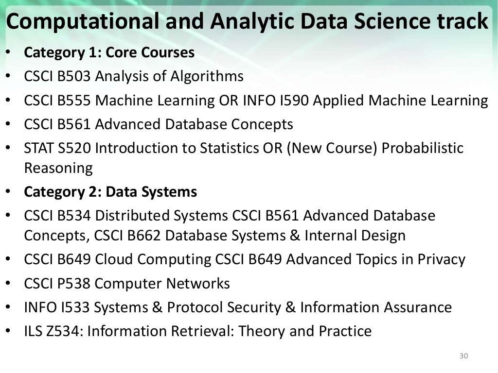 Data Science Curriculum at Indiana University