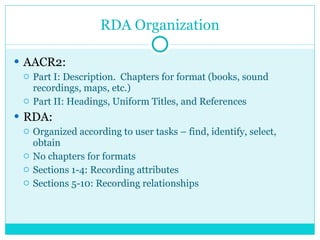 RDA (Resource Description & Access) Slide 23