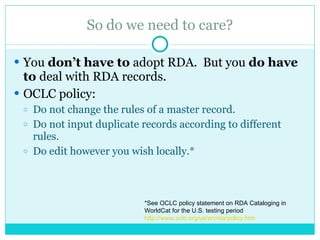 RDA (Resource Description & Access) Slide 36