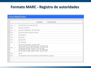 Formato MARC - Registro de autoridades
 