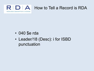 Rda-What we need to know | PPT