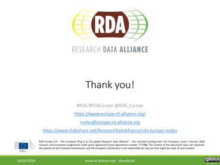 RDA Europe Nodes | PDF
