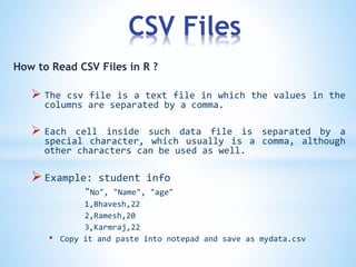 Format Csv For R R data interfaces | PPTX