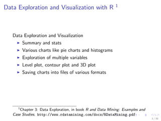 Data Exploration and Visualization with R | PDF